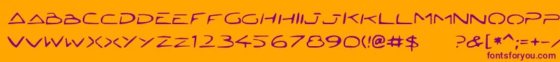 Jettat Font – Purple Fonts on Orange Background