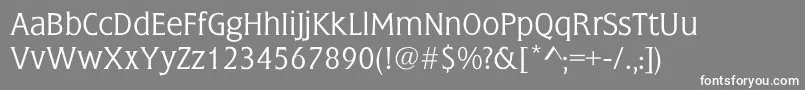 FlangeLight Font – White Fonts on Gray Background