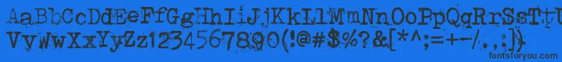 Punktype Font – Black Fonts on Blue Background