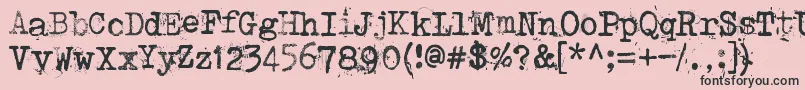 Punktype Font – Black Fonts on Pink Background