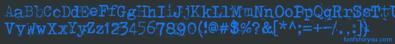 Punktype Font – Blue Fonts on Black Background
