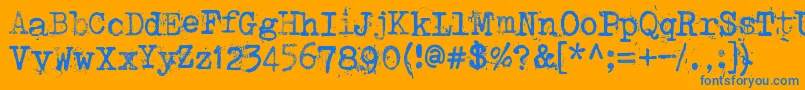 Шрифт Punktype – синие шрифты на оранжевом фоне