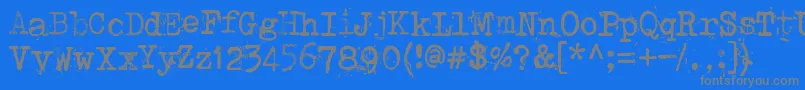Punktype Font – Gray Fonts on Blue Background