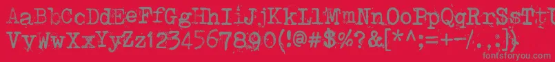 Punktype Font – Gray Fonts on Red Background