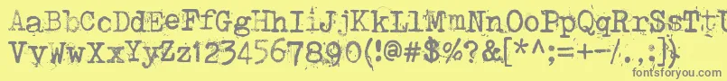 Punktype Font – Gray Fonts on Yellow Background