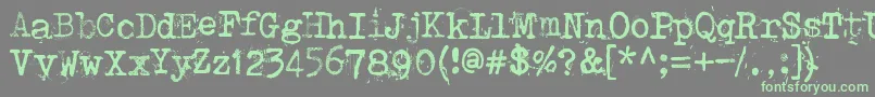 Punktype Font – Green Fonts on Gray Background