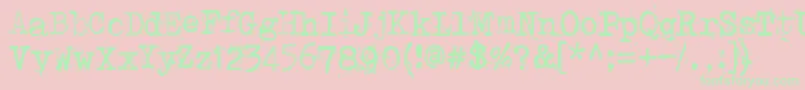Punktype Font – Green Fonts on Pink Background