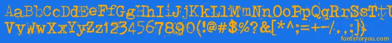 Punktype Font – Orange Fonts on Blue Background