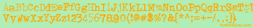 Punktype Font – Orange Fonts on Green Background