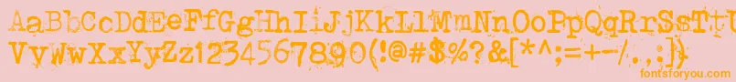 Punktype Font – Orange Fonts on Pink Background