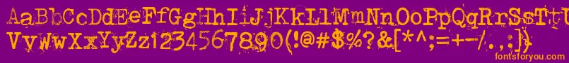 Punktype Font – Orange Fonts on Purple Background