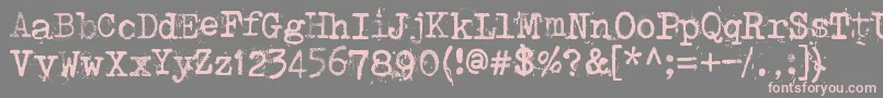 Punktype Font – Pink Fonts on Gray Background