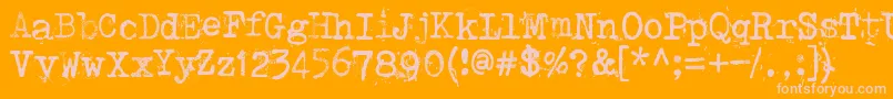 Punktype Font – Pink Fonts on Orange Background