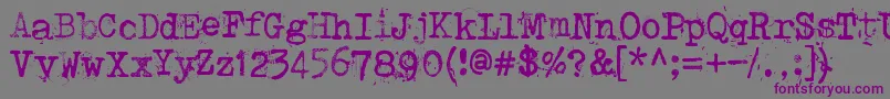 Czcionka Punktype – fioletowe czcionki na szarym tle