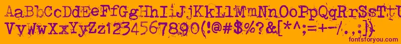 Punktype Font – Purple Fonts on Orange Background
