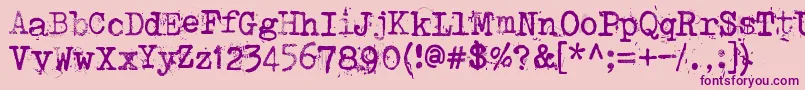 Punktype Font – Purple Fonts on Pink Background