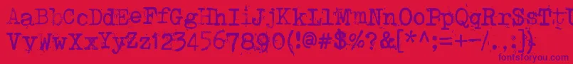 Punktype Font – Purple Fonts on Red Background