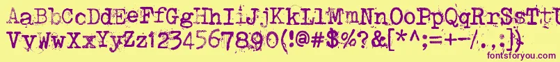 More about Punktype Font Punktype Font – Purple Fonts on Yellow Background