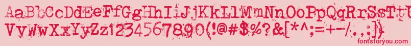 Punktype Font – Red Fonts on Pink Background