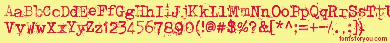 Шрифт Punktype – красные шрифты на жёлтом фоне