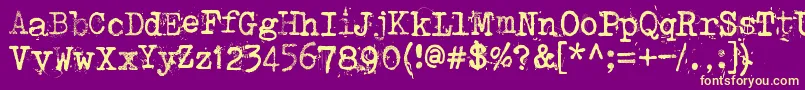 Punktype Font – Yellow Fonts on Purple Background
