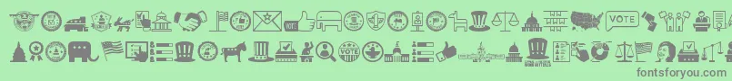 UsElection Font – Gray Fonts on Green Background