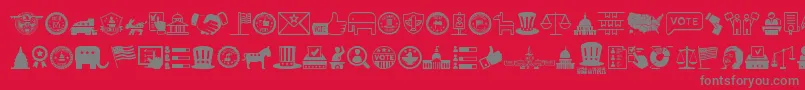 Шрифт UsElection – серые шрифты на красном фоне