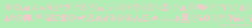 UsElection Font – Pink Fonts on Green Background