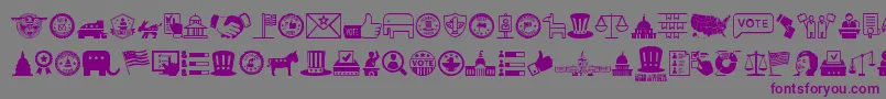 UsElection Font – Purple Fonts on Gray Background