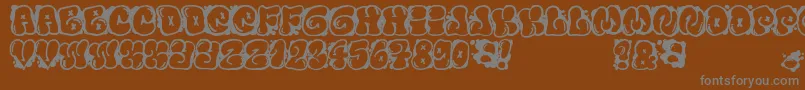 Police FontElfontBubble – polices grises sur fond brun