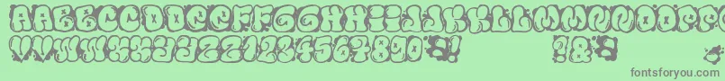 FontElfontBubble Font – Gray Fonts on Green Background