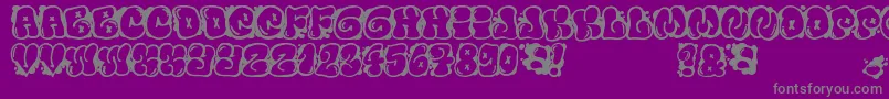 FontElfontBubble Font – Gray Fonts on Purple Background
