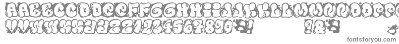 FontElfontBubble-fontti – harmaat kirjasimet valkoisella taustalla