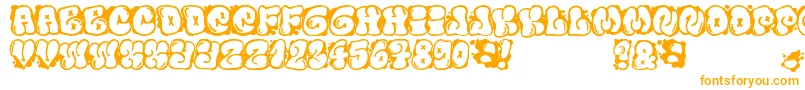 FontElfontBubble Font – Orange Fonts on White Background