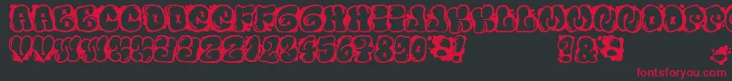 Шрифт FontElfontBubble – красные шрифты на чёрном фоне