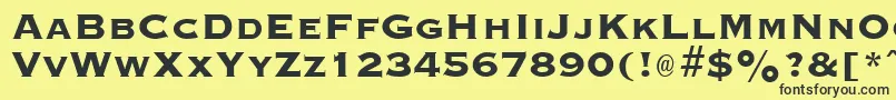 GraverplateextraboldRegular Font – Black Fonts on Yellow Background