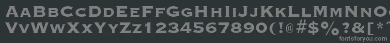 フォントGraverplateextraboldRegular – 黒い背景に灰色の文字