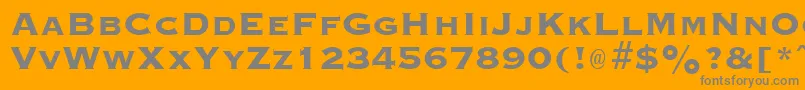 GraverplateextraboldRegular Font – Gray Fonts on Orange Background