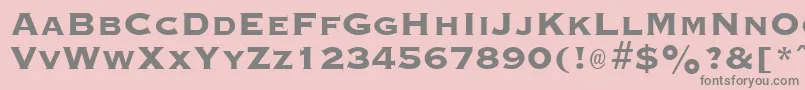 GraverplateextraboldRegular Font – Gray Fonts on Pink Background