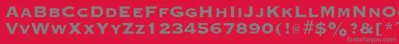 GraverplateextraboldRegular Font – Gray Fonts on Red Background