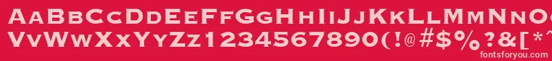 GraverplateextraboldRegular Font – Pink Fonts on Red Background