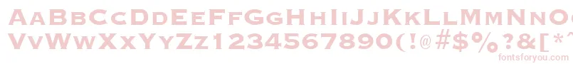 フォントGraverplateextraboldRegular – ピンクのフォント