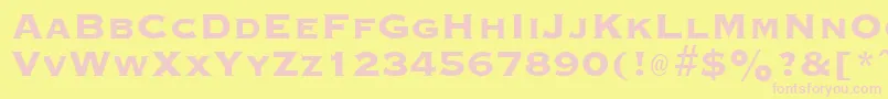 GraverplateextraboldRegular Font – Pink Fonts on Yellow Background