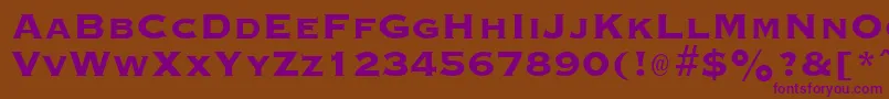 GraverplateextraboldRegular Font – Purple Fonts on Brown Background