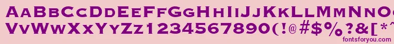 GraverplateextraboldRegular Font – Purple Fonts on Pink Background