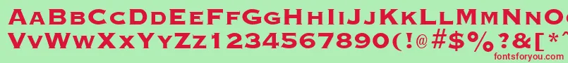 Шрифт GraverplateextraboldRegular – красные шрифты на зелёном фоне
