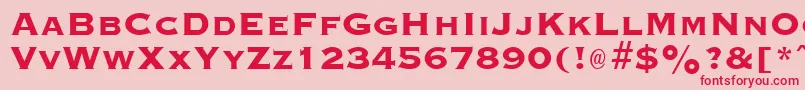 GraverplateextraboldRegular Font – Red Fonts on Pink Background