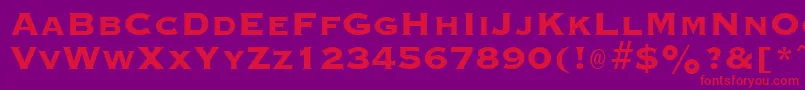 Police GraverplateextraboldRegular – polices rouges sur fond violet