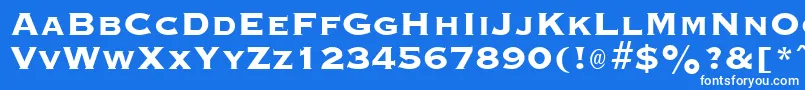 GraverplateextraboldRegular Font – White Fonts on Blue Background