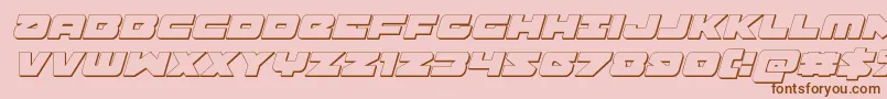 Banjin3Dital-Schriftart – Braune Schriften auf rosa Hintergrund
